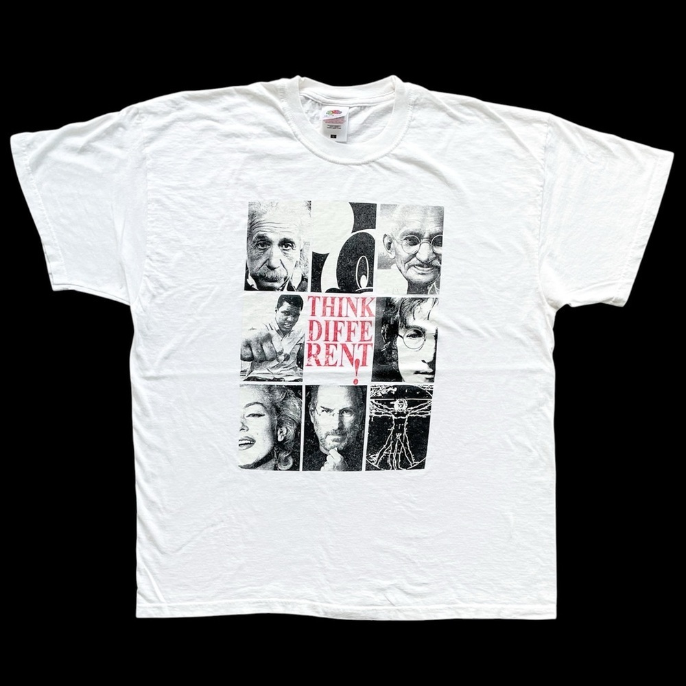 Think Different Icons Lennon Einstein 2000s Fruit Of The Loom T-Shirt (L)